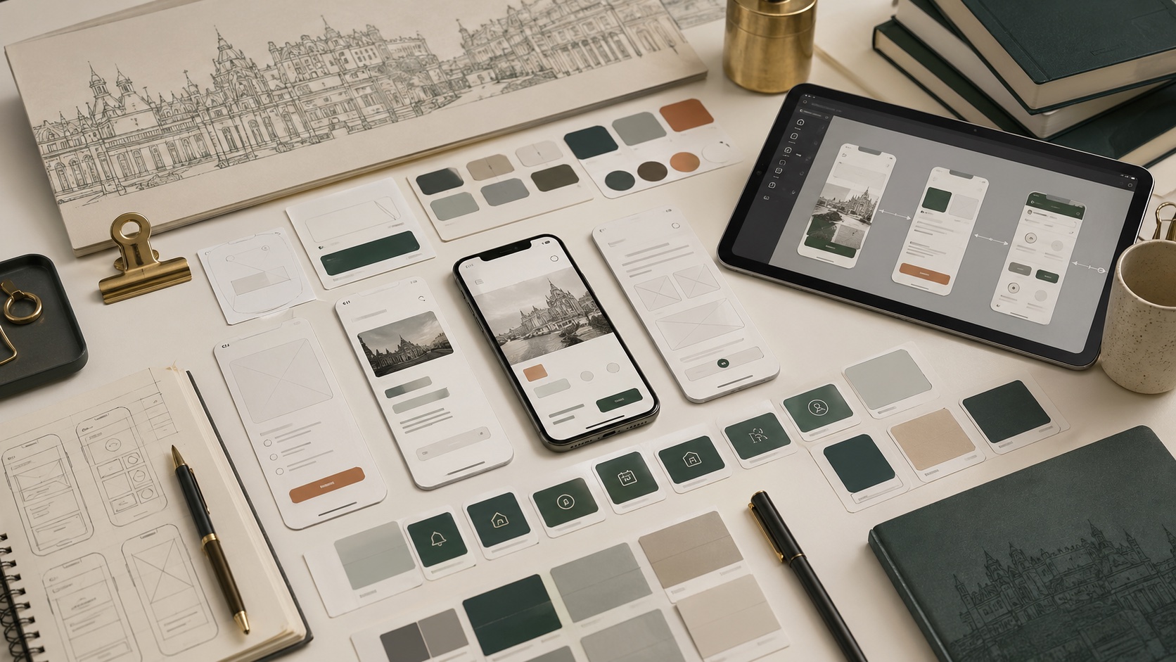 App design Edinburgh planning screens for a custom mobile app investment